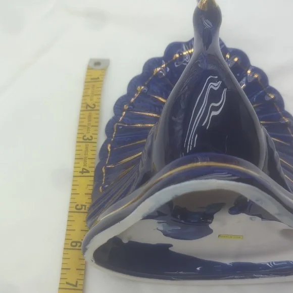 Cobalt Blue Peacock Figurine - Picture 5 of 5